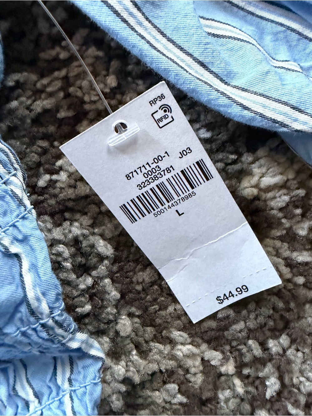 Old Navy Light Blue and White Striped Smocked Dress - Picture 5 of 6